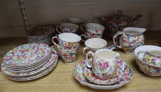 A collection of James Kent Du Barry pattern tea wares